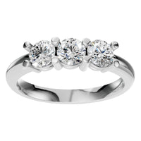 RI-6713 White Gold Ring SET - Front View