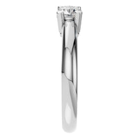 RI-6713 White Gold Ring SET - Side View