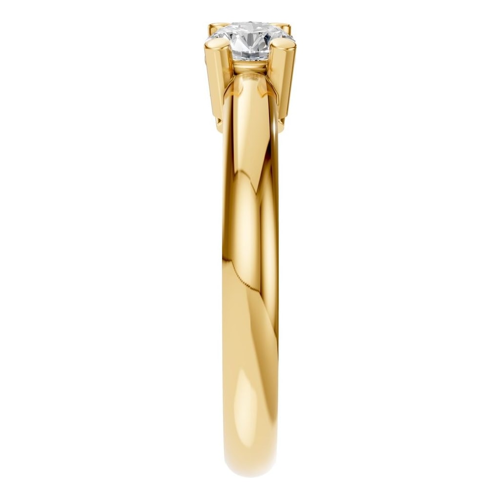RI-6713 Yellow Gold Ring SET - Side View