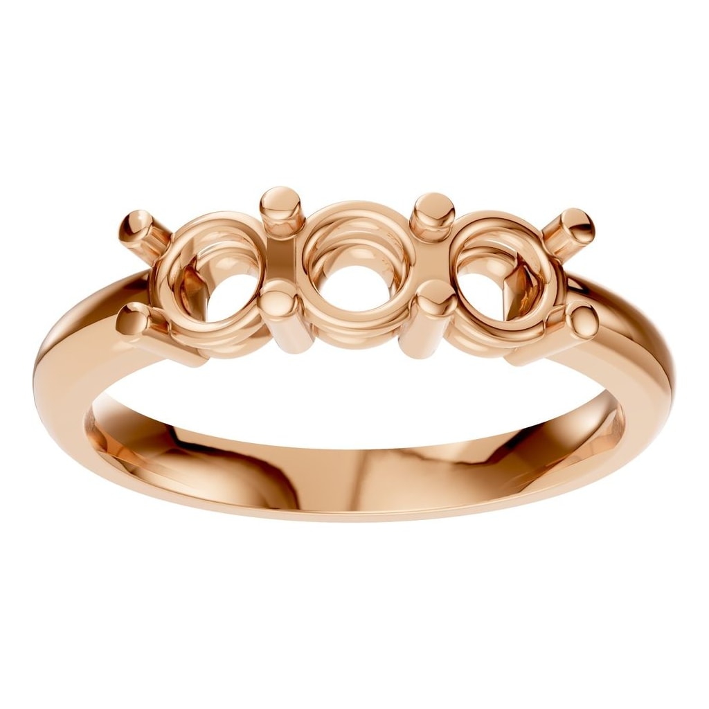 RI-6713 Rose Gold Ring UNSET - Front View