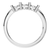 RI-6713 White Gold Ring UNSET - Top View