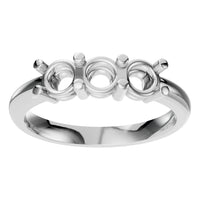 RI-6713 White Gold Ring UNSET - Front View