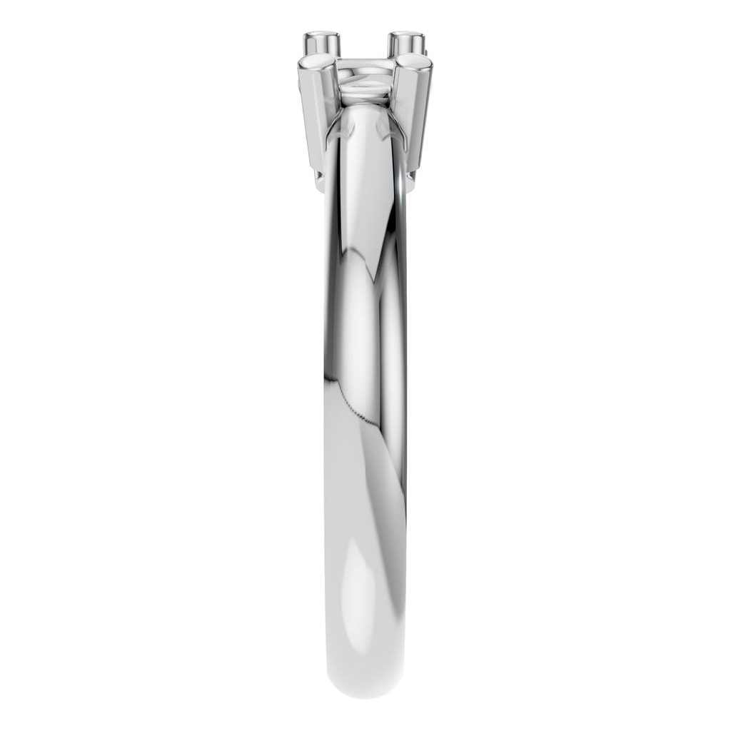 RI-6713 White Gold Ring UNSET - Side View