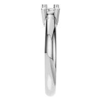 RI-6713 White Gold Ring UNSET - Side View