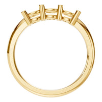 RI-6713 Yellow Gold Ring UNSET - Top View