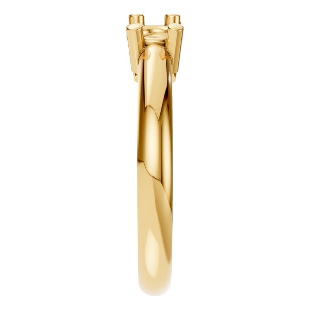RI-6713 Yellow Gold Ring UNSET - Side View