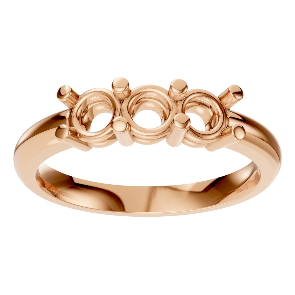 RI-6713 Rose Gold Ring UNSET - Front View