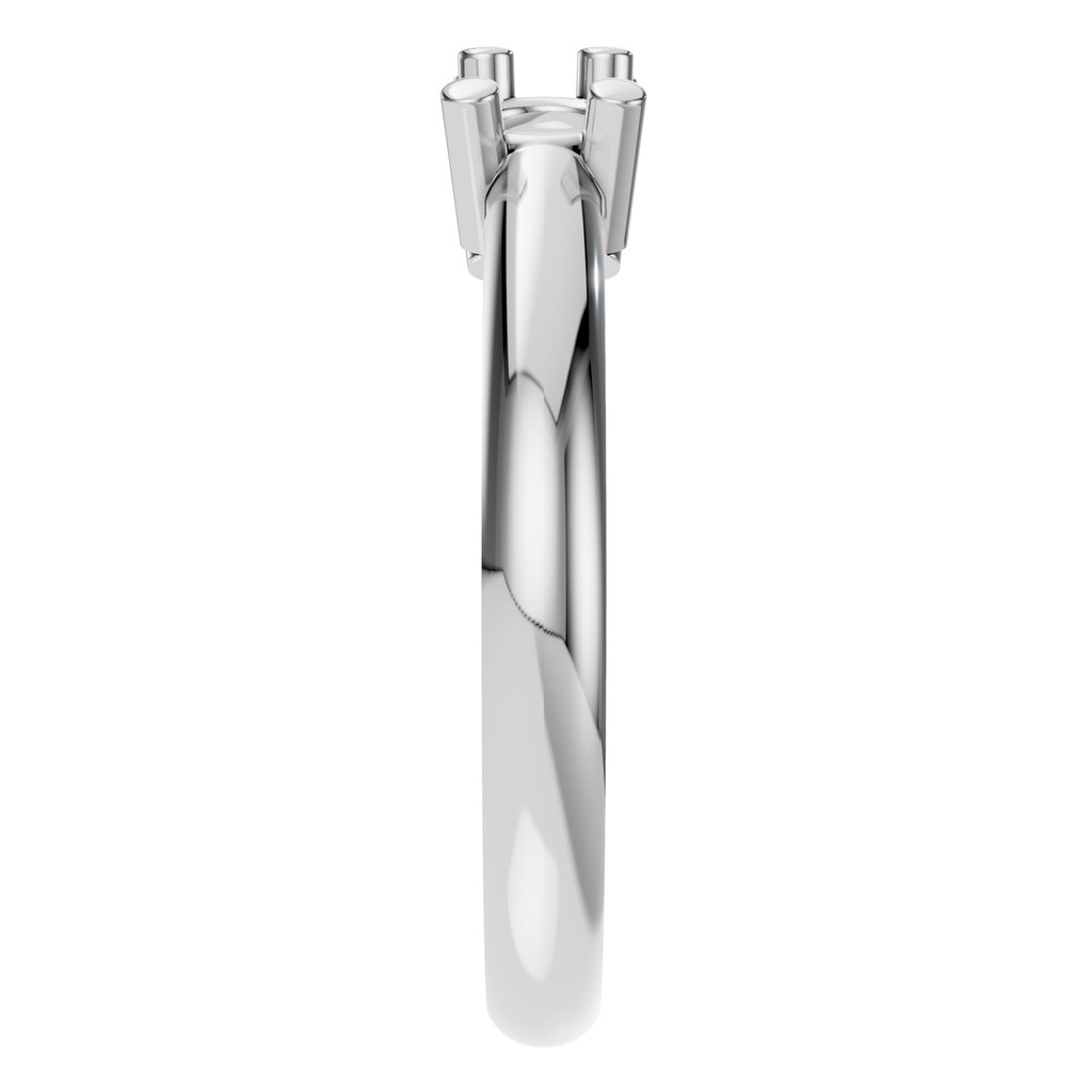 RI-6713 White Gold Ring UNSET - Side View