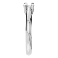 RI-6713 White Gold Ring UNSET - Side View