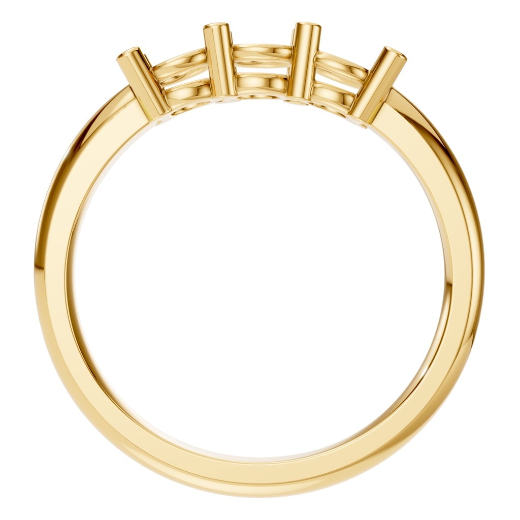 RI-6713 Yellow Gold Ring UNSET - Top View