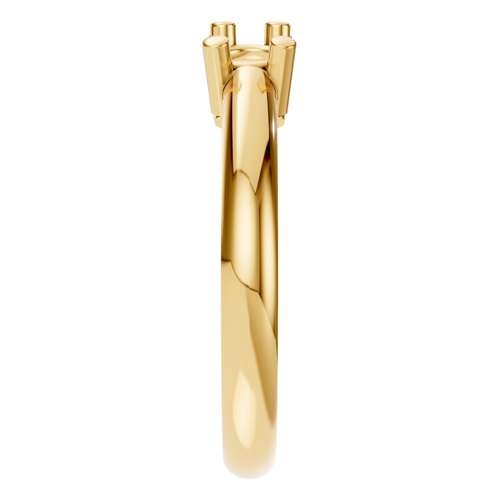 RI-6713 Yellow Gold Ring UNSET - Side View