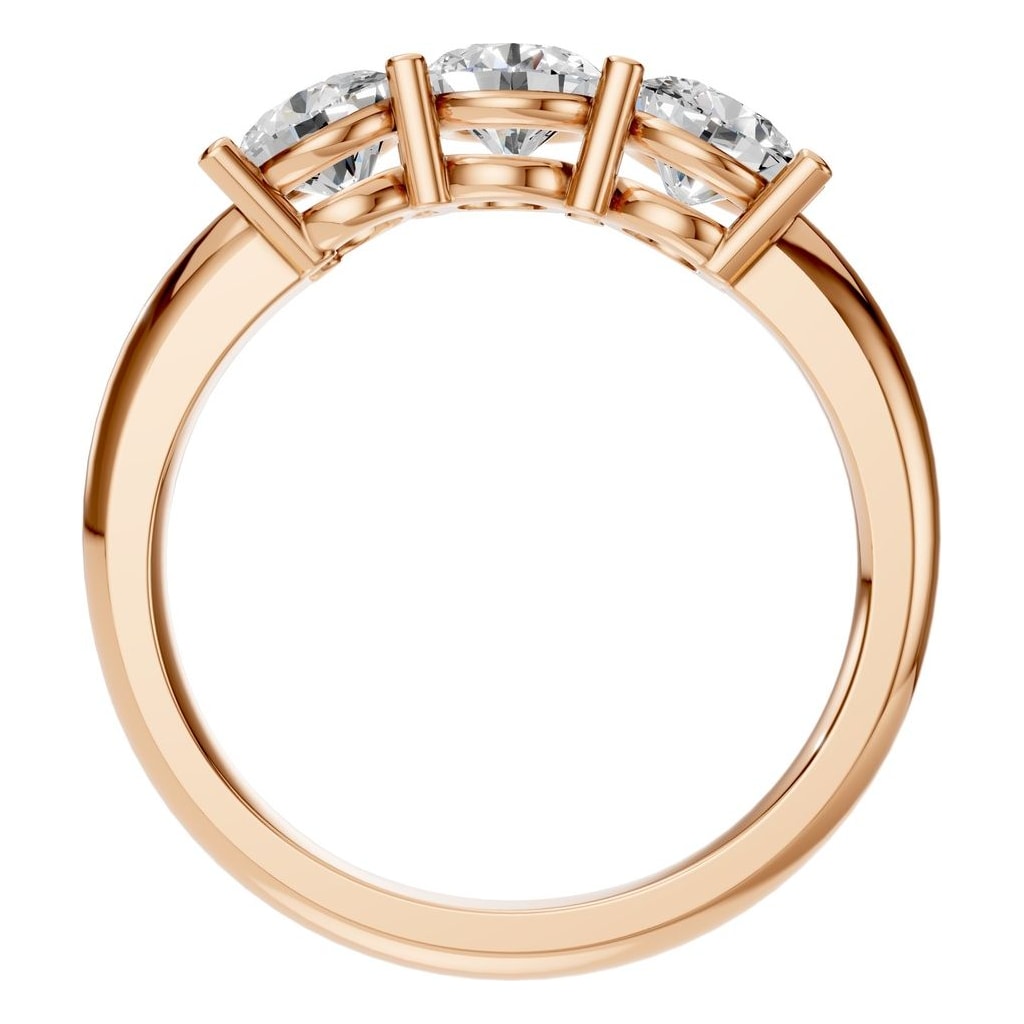 RI-6713 Rose Gold Ring SET - Top View