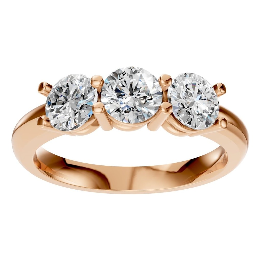 RI-6713 Rose Gold Ring SET - Front View