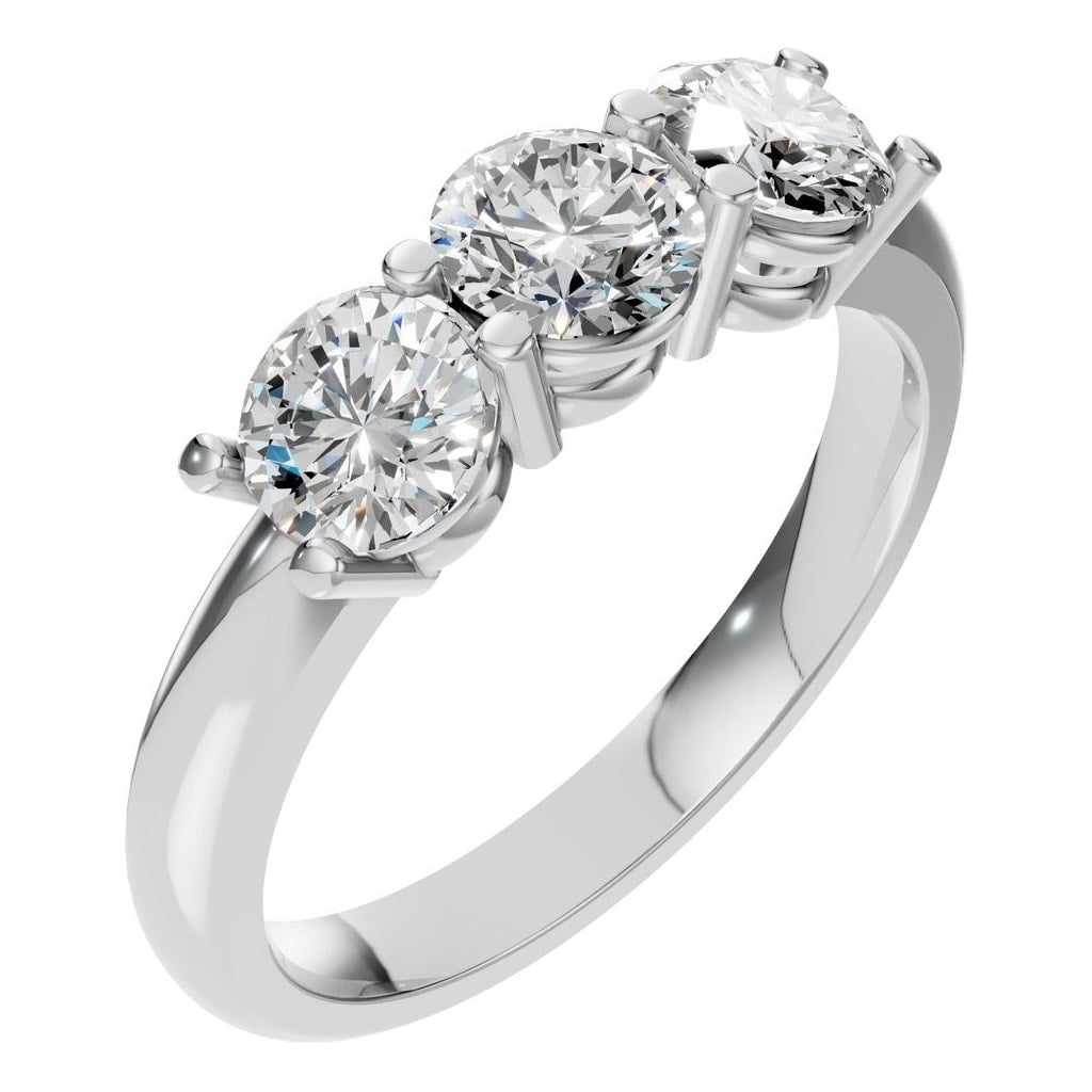 RI-6713 White Gold Ring SET - Main View