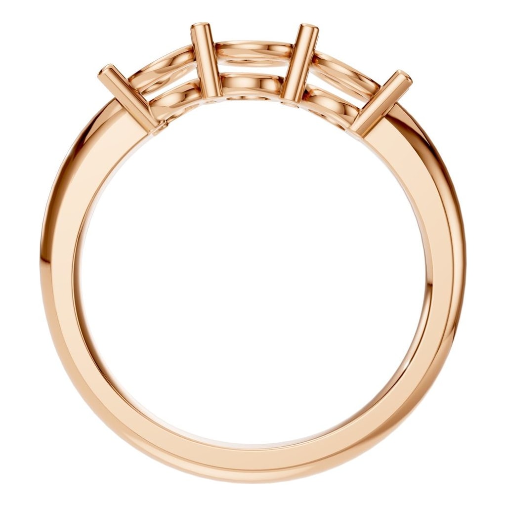 RI-6713 Rose Gold Ring UNSET - Top View