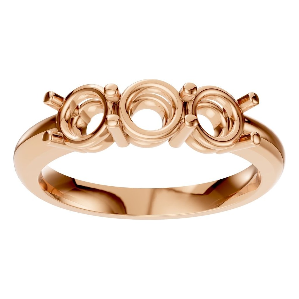 RI-6713 Rose Gold Ring UNSET - Front View