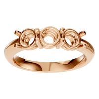 RI-6713 Rose Gold Ring UNSET - Front View
