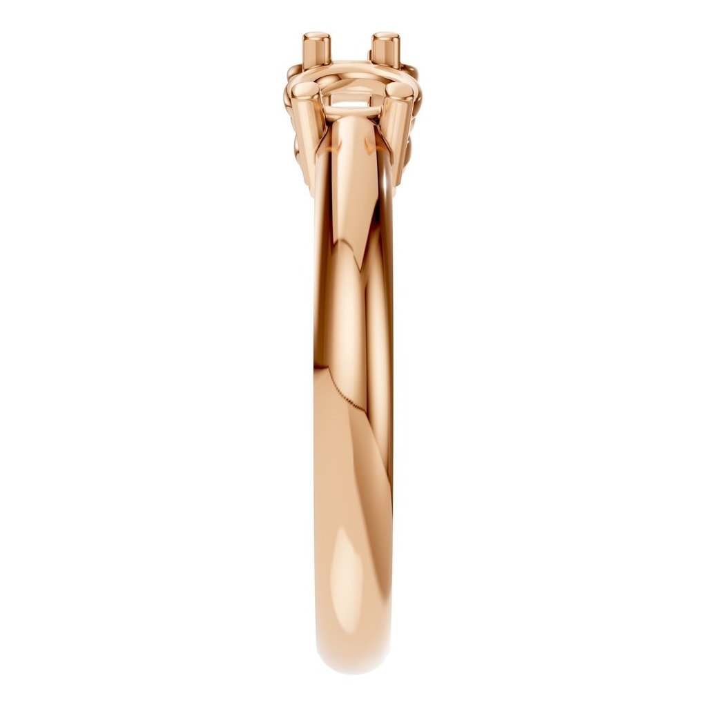 RI-6713 Rose Gold Ring UNSET - Side View