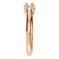 RI-6713 Rose Gold Ring UNSET - Side View