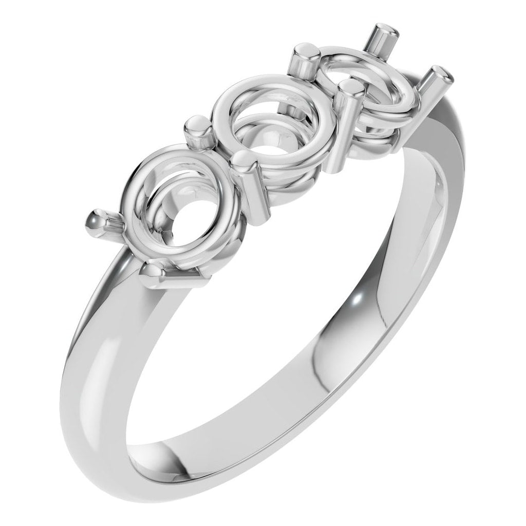 RI-6713 White Gold Ring UNSET - Main View