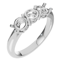 RI-6713 White Gold Ring UNSET - Main View
