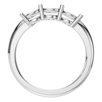 RI-6713 White Gold Ring UNSET - Top View