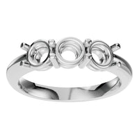 RI-6713 White Gold Ring UNSET - Front View