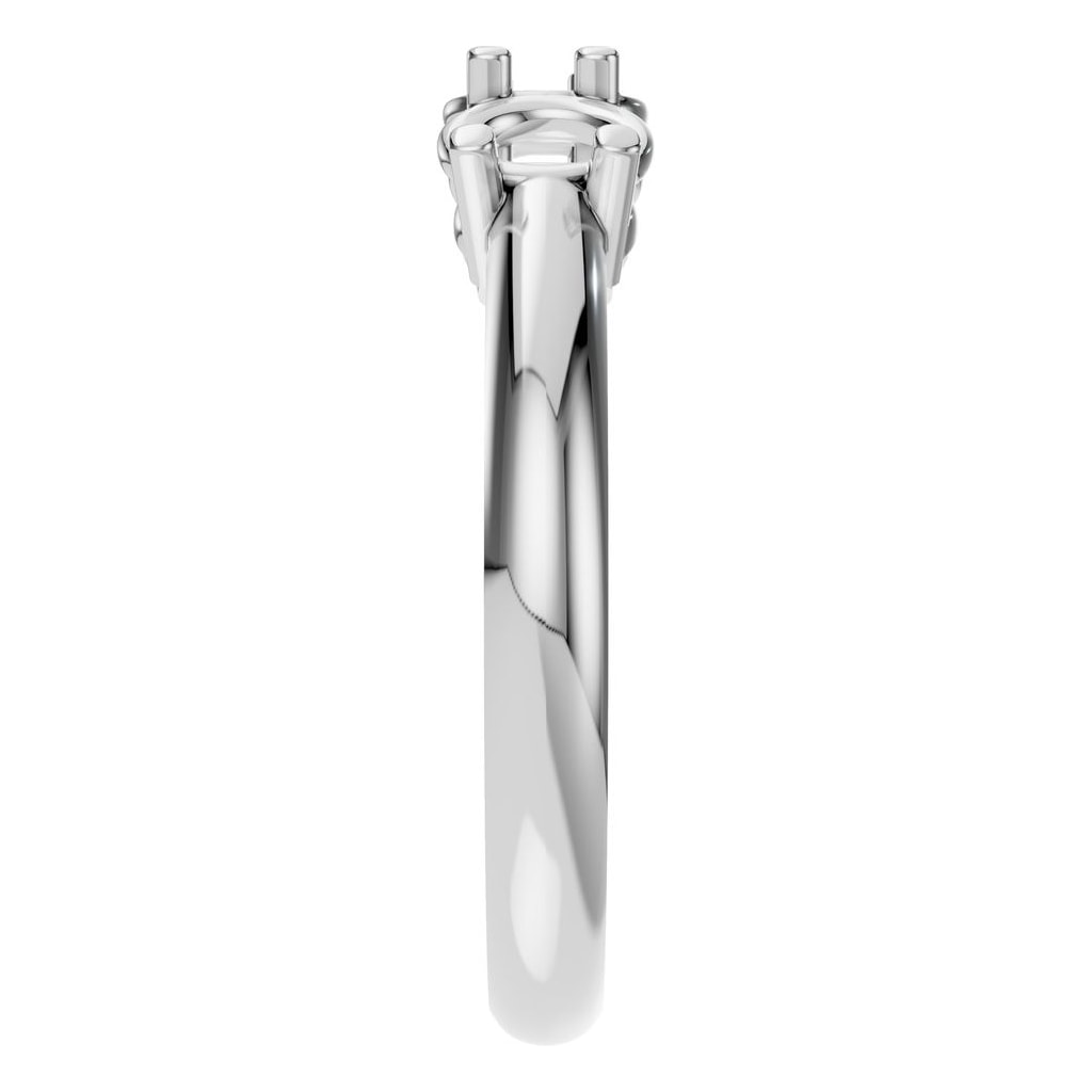 RI-6713 White Gold Ring UNSET - Side View