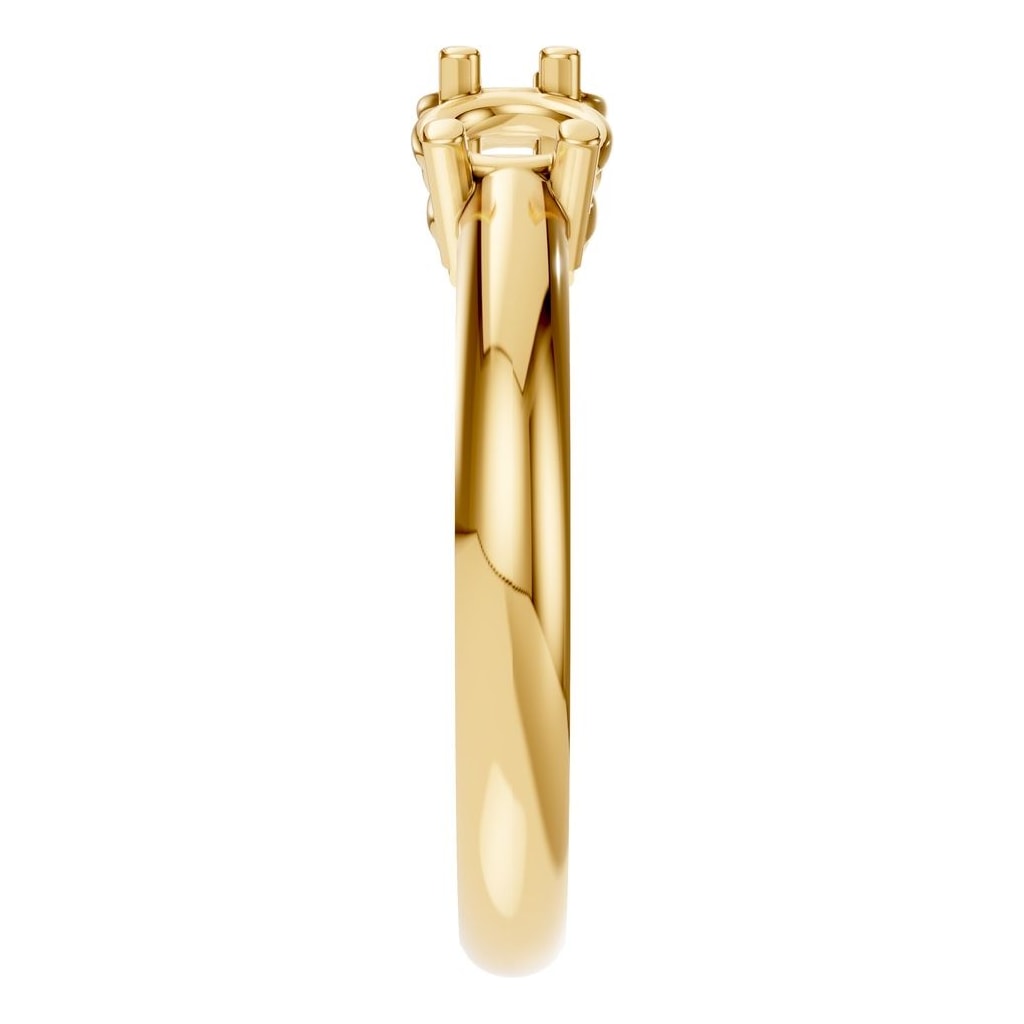 RI-6713 Yellow Gold Ring UNSET - Side View
