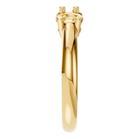 RI-6713 Yellow Gold Ring UNSET - Side View