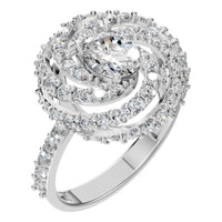 RI-6726 White Gold Ring SET - Main View