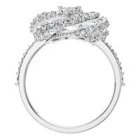 RI-6726 White Gold Ring SET - Top View