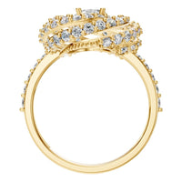 RI-6726 Yellow Gold Ring SET - Top View