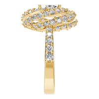 RI-6726 Yellow Gold Ring SET - Side View