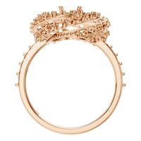 RI-6726 Rose Gold Ring UNSET - Top View