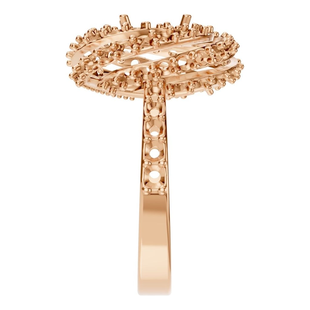 RI-6726 Rose Gold Ring UNSET - Side View