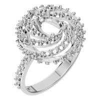 RI-6726 White Gold Ring UNSET - Main View