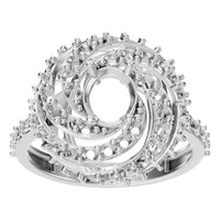RI-6726 White Gold Ring UNSET - Front View