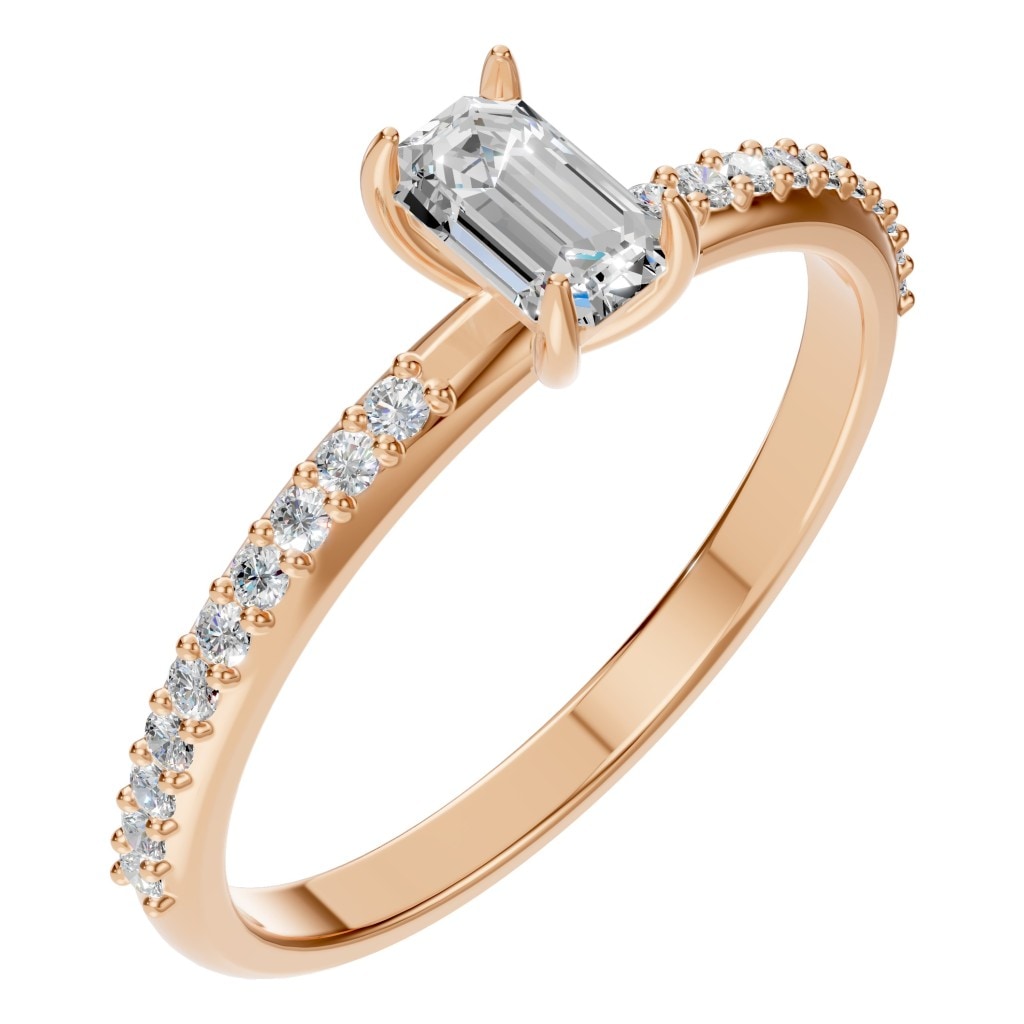 RI-6740 Rose Gold Ring SET - Main View