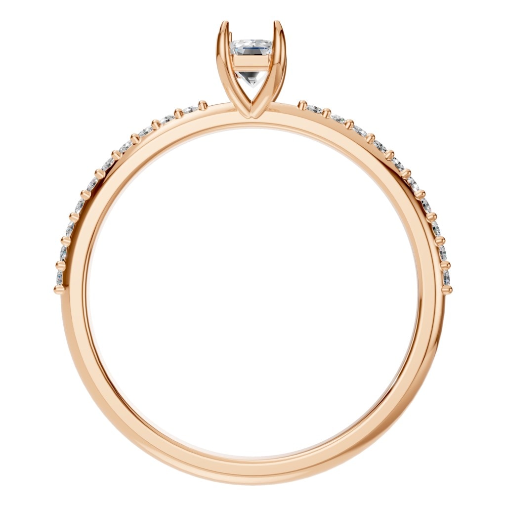 RI-6740 Rose Gold Ring SET - Top View