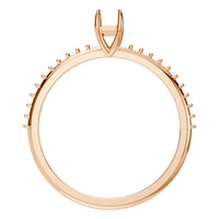 RI-6740 Rose Gold Ring UNSET - Top View