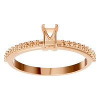 RI-6740 Rose Gold Ring UNSET - Front View