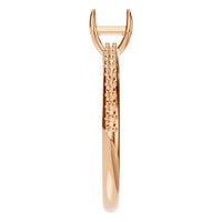 RI-6740 Rose Gold Ring UNSET - Side View