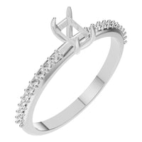 RI-6740 White Gold Ring UNSET - Main View