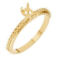 RI-6740 Yellow Gold Ring UNSET - Main View