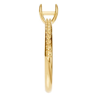 RI-6740 Yellow Gold Ring UNSET - Side View