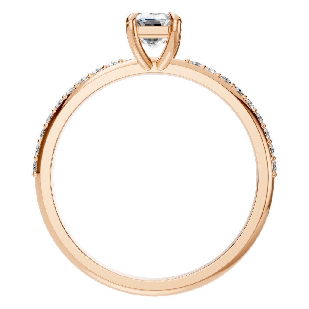 RI-6740 Rose Gold Ring SET - Top View