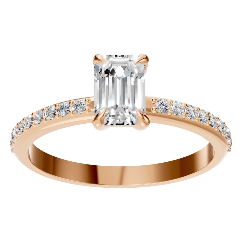 RI-6740 Rose Gold Ring SET - Front View