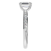 RI-6740 White Gold Ring SET - Side View