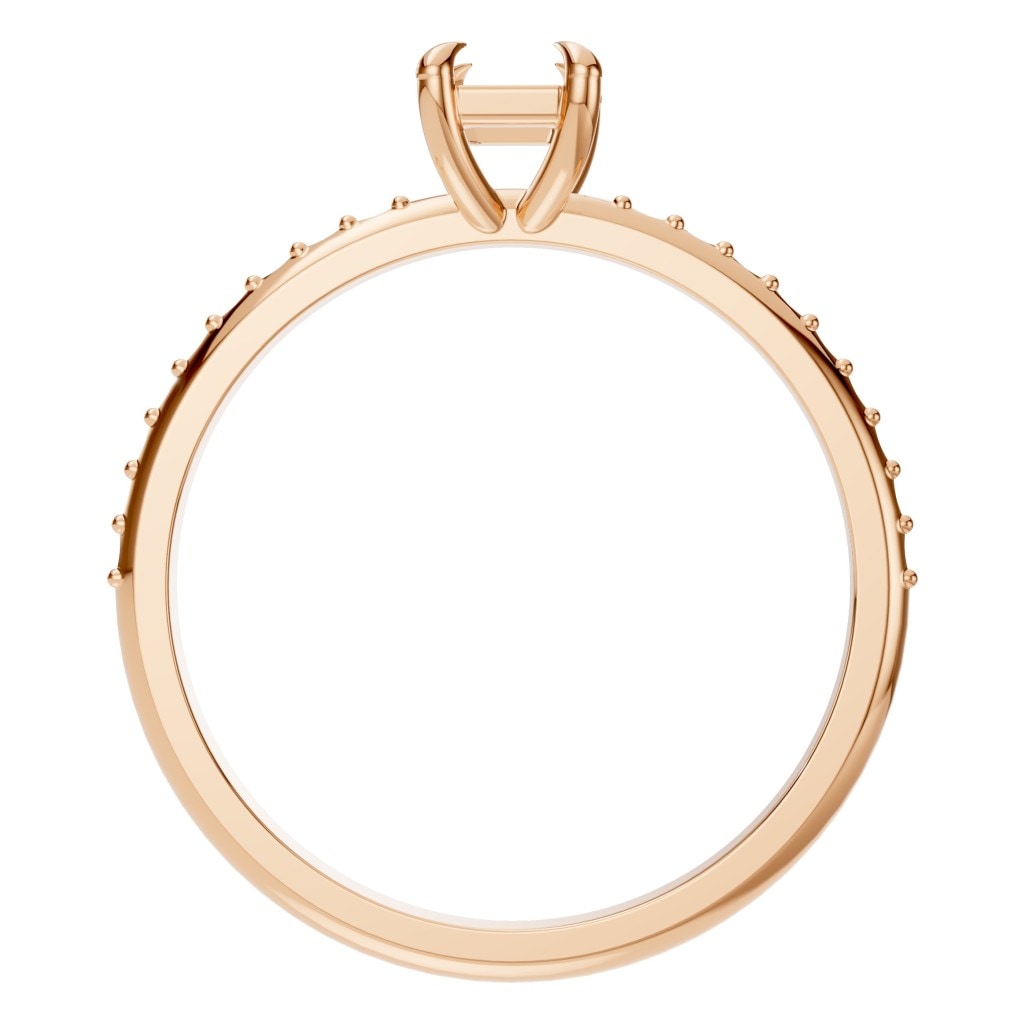 RI-6740 Rose Gold Ring UNSET - Top View